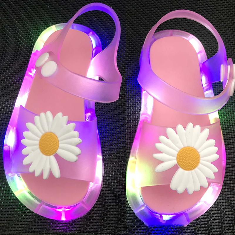 Mädchen Hausschuhe Kinder Einhorn LED Kinder Hausschuhe Baby Sandalen Kinder Schuhe für Mädchen Jungen Leuchtende Schuhe Kleinkind 28-29# von Joom DACH