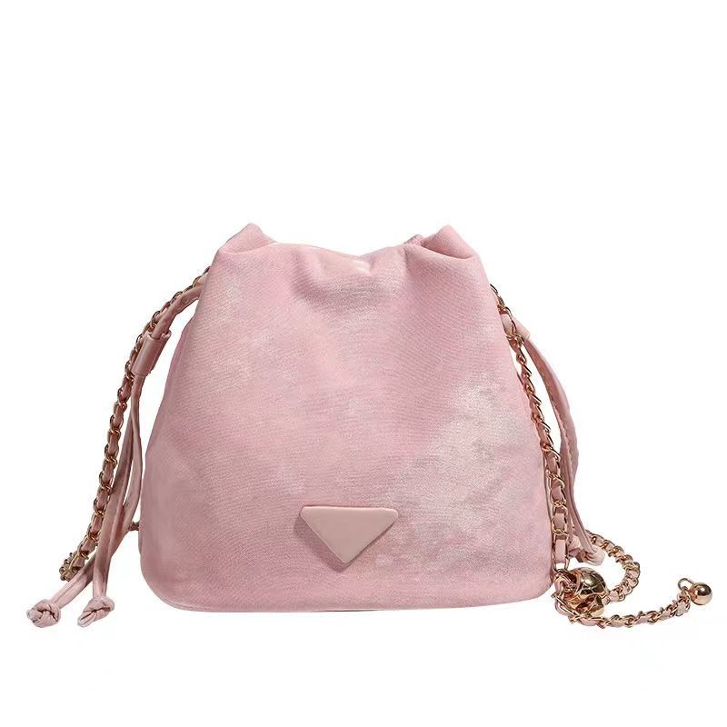 Mädchen Herz Rosa Crossbody Bucket Bag Damen Hochhübsche Kordelzug Kette Umhängetasche Vielseitige kleine Tasche von Joom DACH