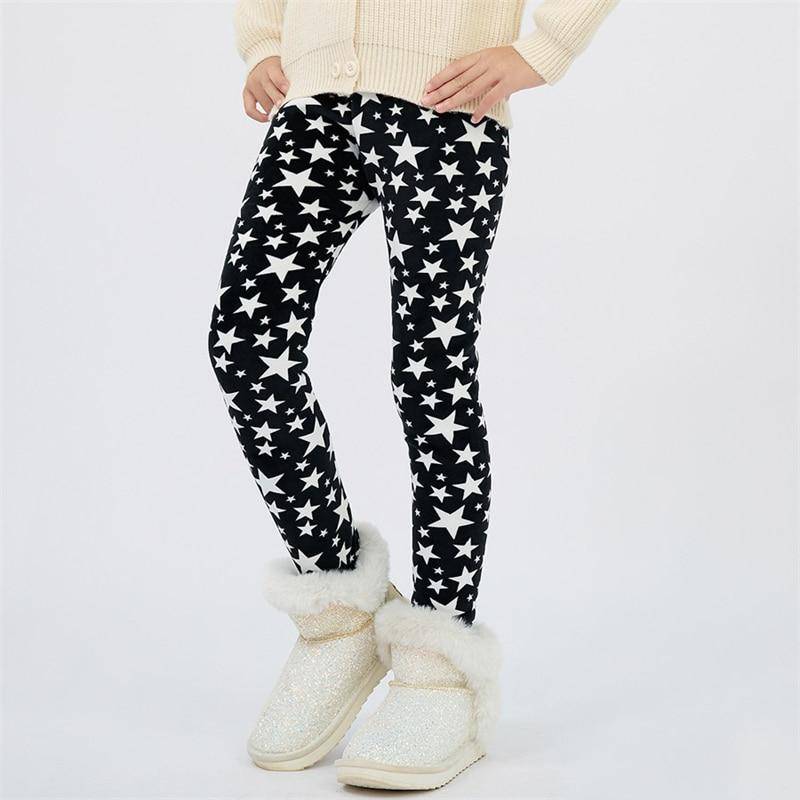 Mädchen Hosen Herbst Winter Kinder Hosen Leggings Verdicken Samt Stern Druck Kinder Hosen Baby Mädchen Halten Warme Legging 150 von Joom DACH