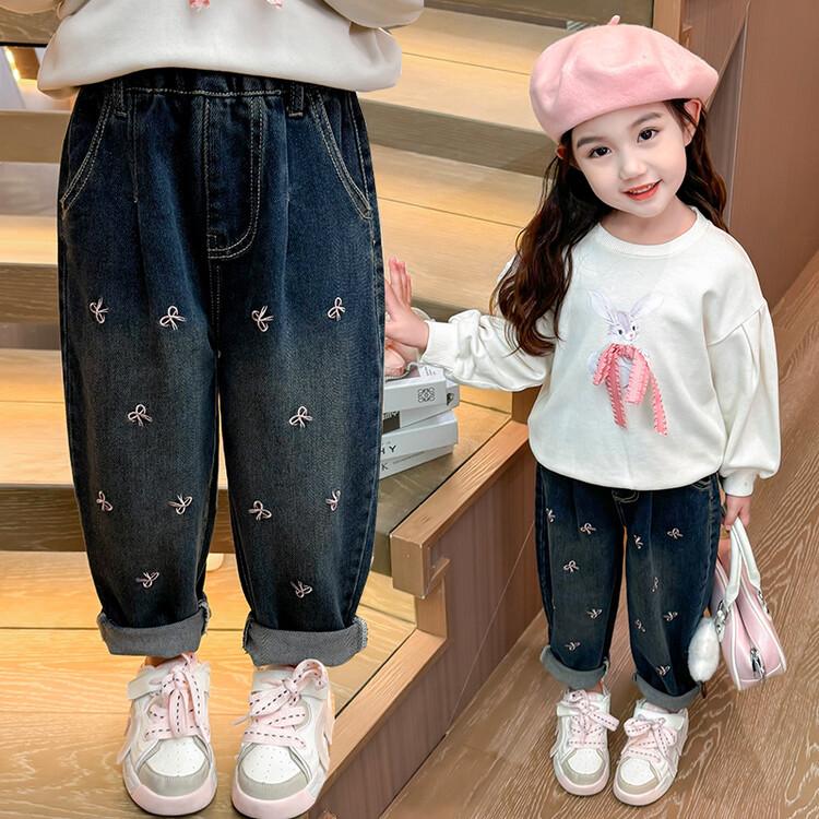 Mädchen Jeans Frühling und Herbst Kinder Lose Mittlere und Kleine Kinder Koreanische Version der Oberbekleidung Baby Lose Hosen 100 von Joom DACH