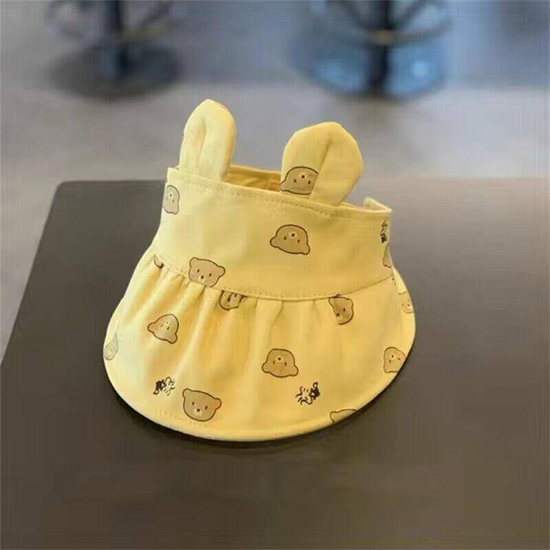 Mädchen Jungen Baumwolle Kaninchen Kappe Niedlich Neugeborenes Baby Baumwolle Lässig Reise Outdoor Säugling Koreanische Sonnenschutz Atmungsaktive Mütze Kleinkind Sommer 0-3 Jahre gelb von Joom DACH