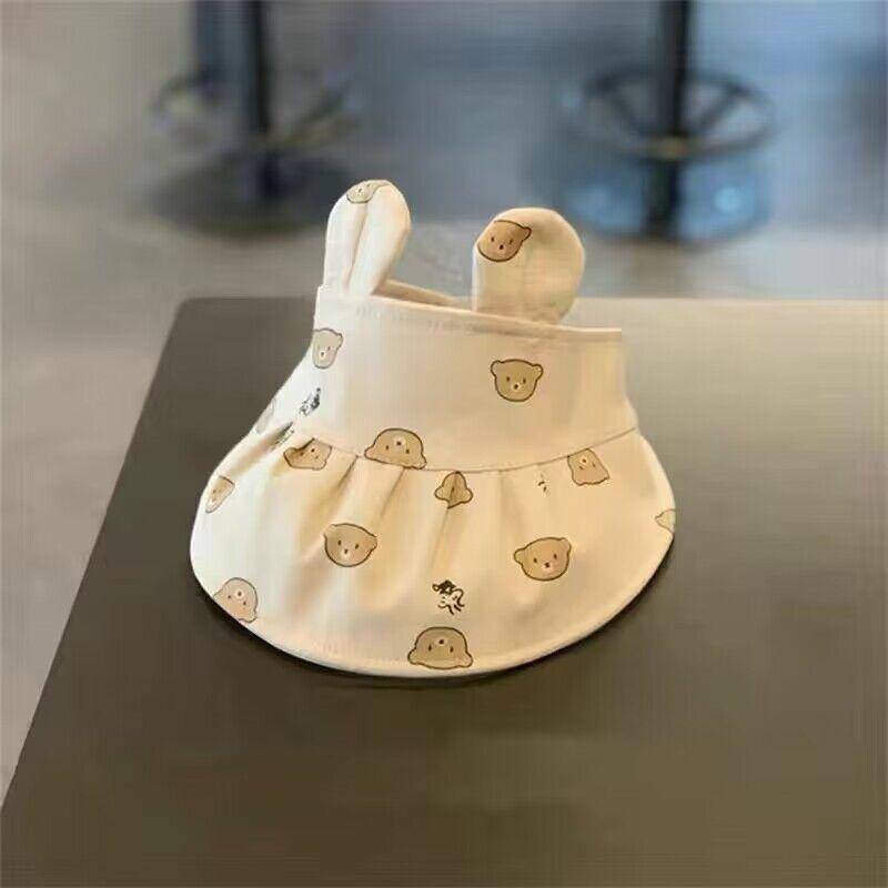 Mädchen Jungen Baumwolle Kaninchen Kappe Niedlich Neugeborenes Baby Baumwolle Lässig Reise Outdoor Säugling Koreanische Sonnenschutz Atmungsaktive Mütze Kleinkind Sommer 0-3 Jahre beige von Joom DACH