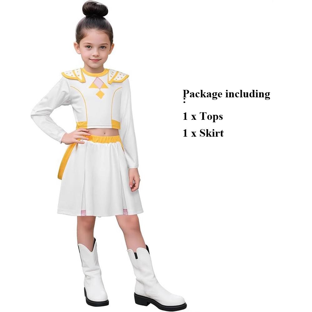 Mädchen Kinder K-Pop Dämonenjäger Zoey Rumi Mira Cosplay Kostümset Ausgefallenes Kleid Idol Film Cosplay Kinder Halloween Karneval Anzug 130 von Joom DACH