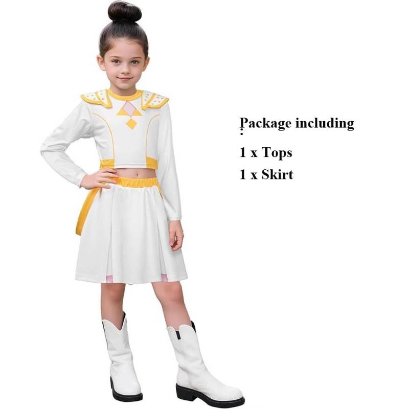 Mädchen Kinder K-Pop Dämonenjäger Zoey Rumi Mira Cosplay Kostümset Ausgefallenes Kleid Idol Film Cosplay Kinder Halloween Karneval Anzug 130 von Joom DACH