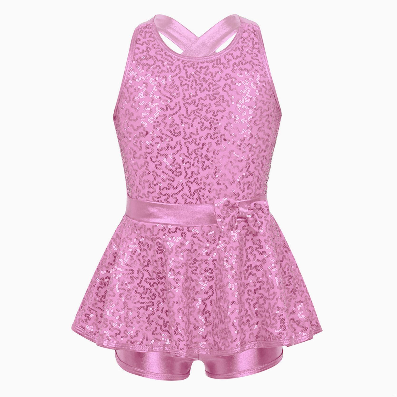 Mädchen Kinder Pailletten Ballett Jazz Modern Steppkleid Tanzkleidung Performance Kostüm Criss Cross Back Trikot Shorts 12-14 Years Mädchen Kinder Pailletten Ballett Jazz Modern Steppkleid Tanzkleidung Performance Kostüm Criss Cross Back Trikot Shorts 12-14 Years von Joom DACH