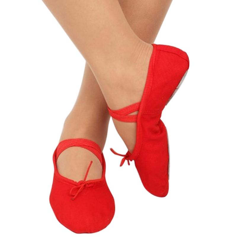 Mädchen Kinder Tanzschuhe Hausschuhe Hochwertige Ballerina Übungsschuh Für Ballett 5 Farben Balletttänzer Schwarz Größe 22-44 33 von Joom DACH