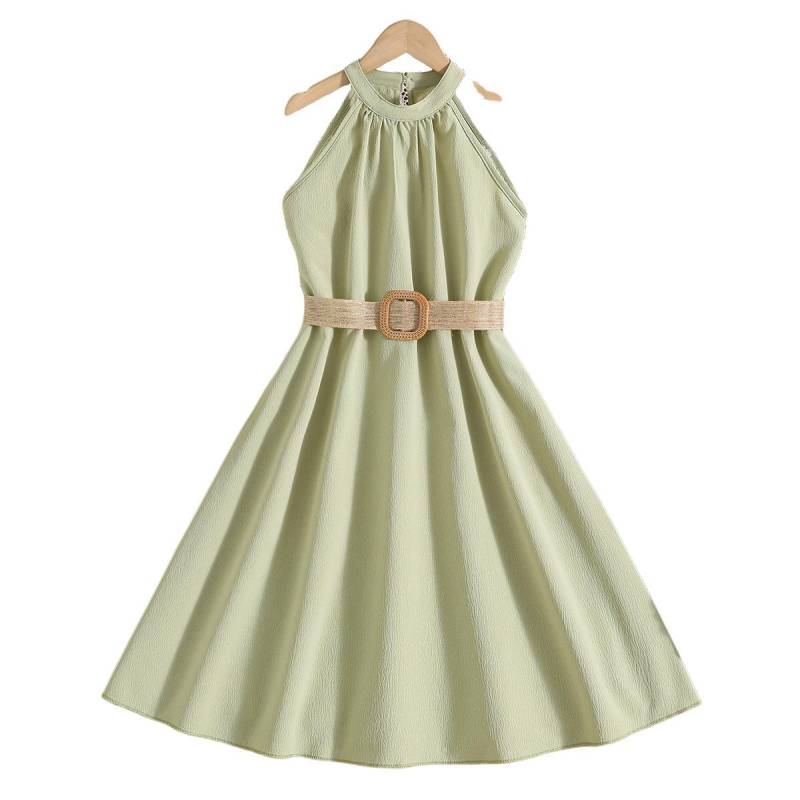 Mädchen Kleid Hängenden Hals Taille Kleider Teenager Casual Fashion Kleid für 8 9 10 11 12 Jahre alte Kinder Kleidung 10Y grün von Joom DACH