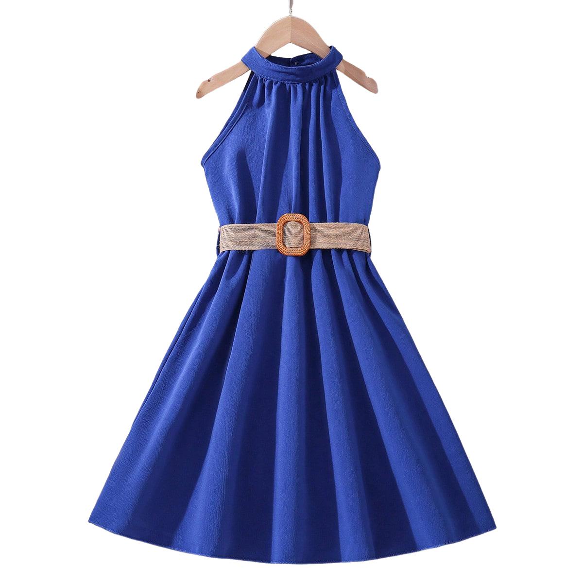 Mädchen Kleid Hängenden Hals Taille Kleider Teenager Casual Fashion Kleid für 8 9 10 11 12 Jahre alte Kinder Kleidung 11-12Y dunkelblaue von Joom DACH