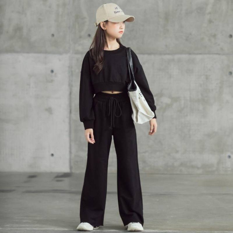 Mädchen Kleidung Hohe Qualität Set Casual T-Shirt + Hosen Anzug Teenager Mädchen Kleidung Kinder Kleidung 150 schwarz Mädchen Kleidung Hohe Qualität Set Casual T-Shirt + Hosen Anzug Teenager Mädchen Kleidung Kinder Kleidung 150 schwarz von Joom DACH