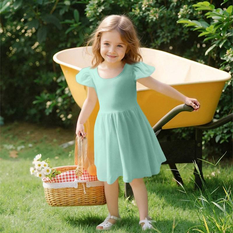 Mädchen Kleinkind Ärmelkleid Kleider Casual Party Schule Kleider Kleidung Für Mädchen 140 von Joom DACH