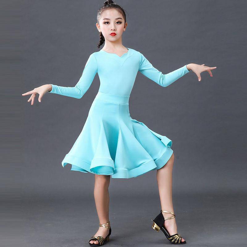 Mädchen Latein Kleider Tanzen Gesellschaftstanz Kleid Rumba Samba Kinder Samba Cha Cha Tango Rock Standard Salsa 130 von Joom DACH