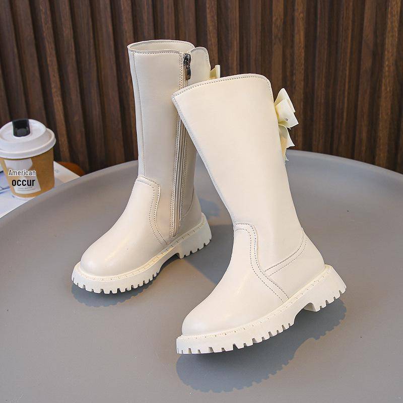 Mädchen Martin Stiefel - 2024 Herbst/Winter Prinzessinnenstil, Lang, Atmungsaktiv, Plus Samt. Size 24, Inner Length 15cm von Joom DACH