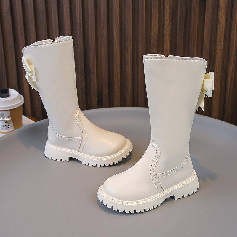 Mädchen Martin Stiefel - 2024 Herbst/Winter Prinzessinnenstil, Lang, Atmungsaktiv, Plus Samt. Size 33, Inner Length 20.3cm von Joom DACH