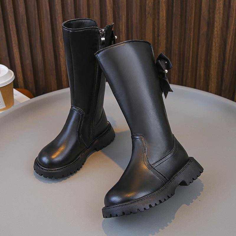 Mädchen Martin Stiefel - 2024 Herbst/Winter Prinzessinnenstil, Lang, Atmungsaktiv, Plus Samt. Size 34, Inner Length 21cm von Joom DACH