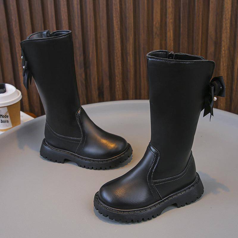 Mädchen Martin Stiefel - 2024 Herbst/Winter Prinzessinnenstil, Lang, Atmungsaktiv, Plus Samt. Size 36, Inner Length 22.3cm von Joom DACH