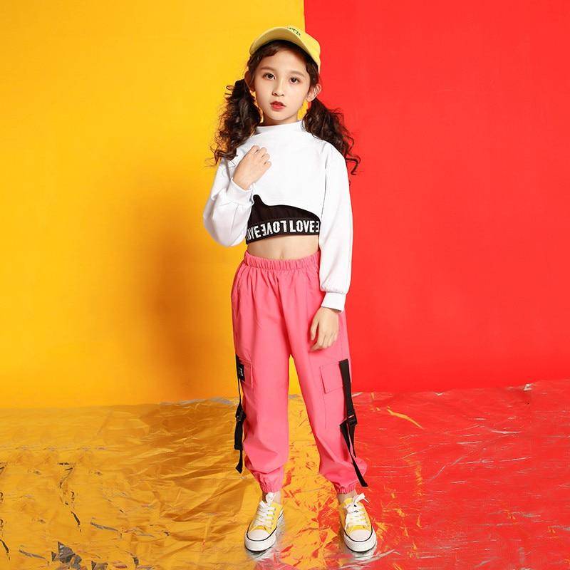 Mädchen Outfits Hip Hop Hoodies Sweatshirts Kinder Kostüme Mädchen Kinder Sommerkleidung 140 von Joom DACH
