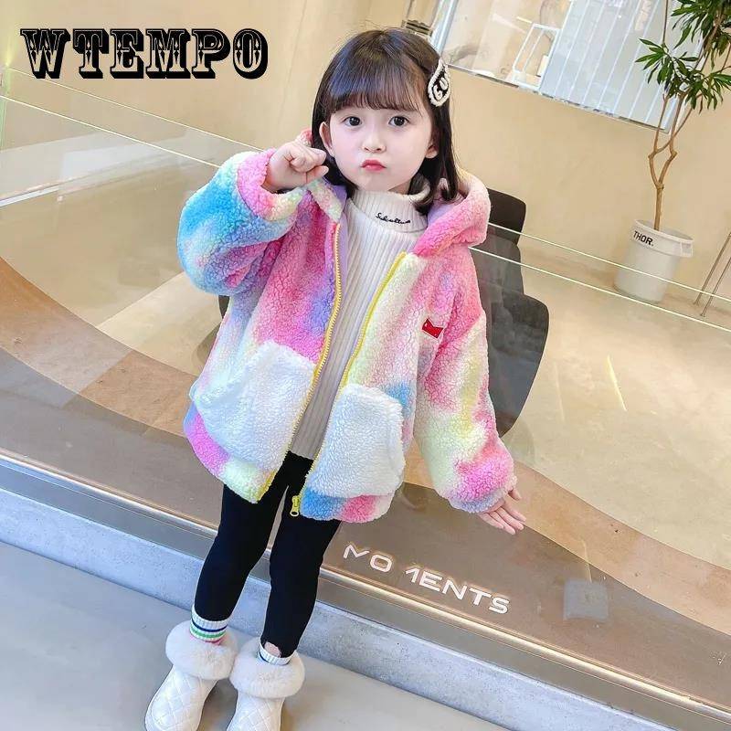 Mädchen Plus Samt Fell Herbst und Winter Mädchen Western Stil Kinder Verdickte Baby Mädchen Warme Jacke Plus Samt Gesteppte Bunte Wollpullover 150 von Joom DACH