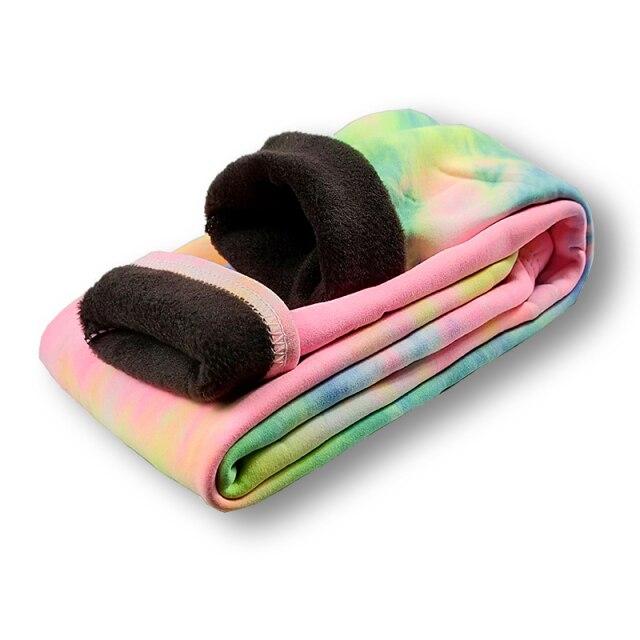 Mädchen Print Dot Plus Samt Leggings Baby Mädchen Slim Stretch Hose Samt Warme Kinder Hosen 150 fluoreszierende rosa von Joom DACH