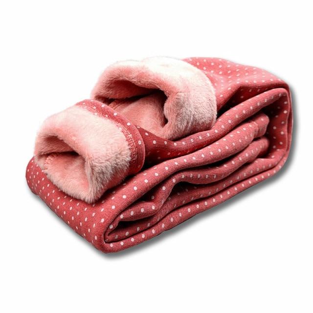Mädchen Print Dot Plus Samt Leggings Baby Mädchen Slim Stretch Hose Samt Warme Kinder Hosen 150 rosa von Joom DACH