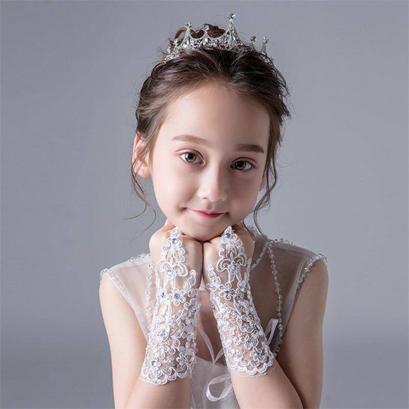 Mädchen Prinzessin Handschuhe Mädchen Kleid Handschuh Spitze Diamant Fotografie Kostüm von Joom DACH