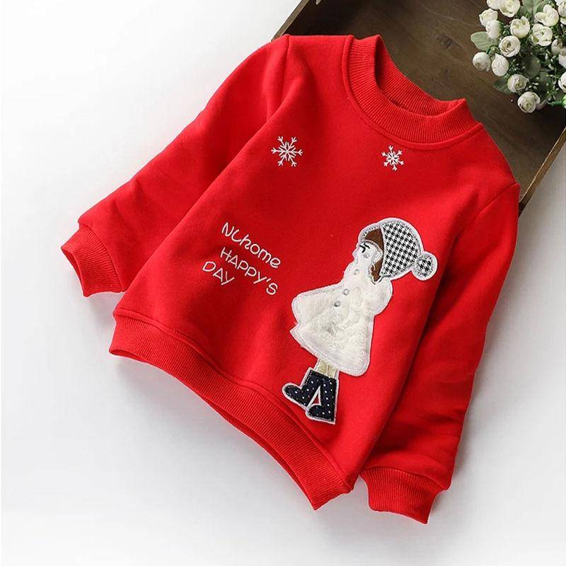 Mädchen Pullover Frühling Und Herbst Teenager Kinder Koreanische Ausländischen Langarm Cartoon Tops Kinder Bottoming Shirt 160 rot von Joom DACH