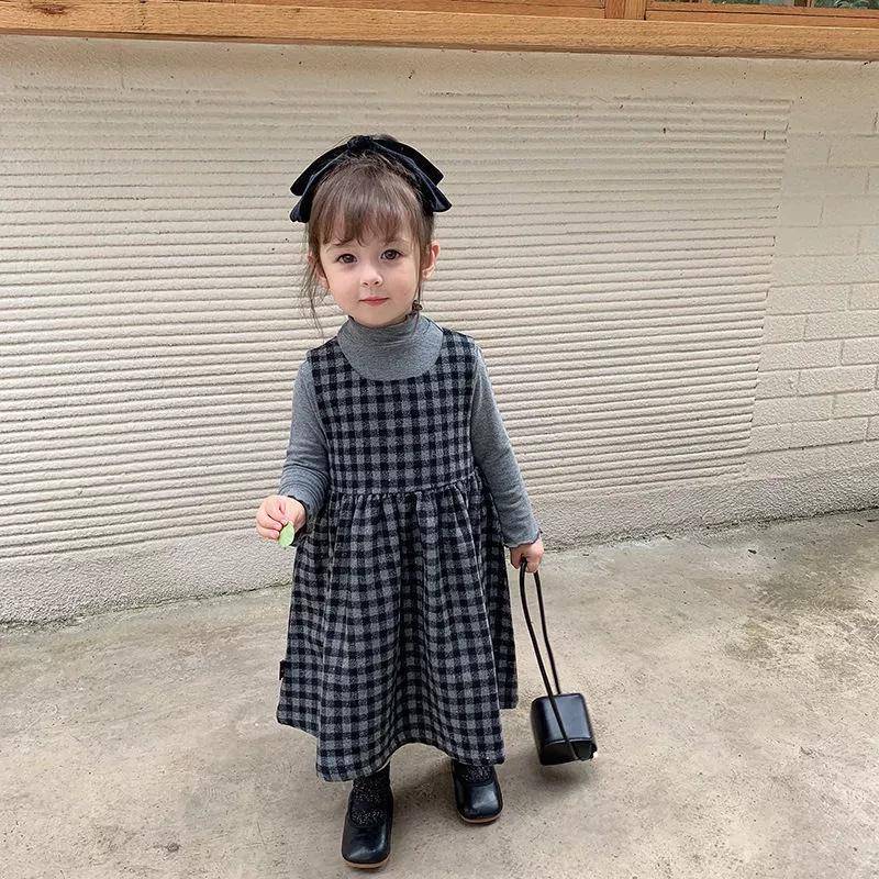 Mädchen-Rollkragen-T-Shirt im koreanischen Herbst-/Winterstil aus Samt mit langen Ärmeln für Babys und Kinder von Joom DACH