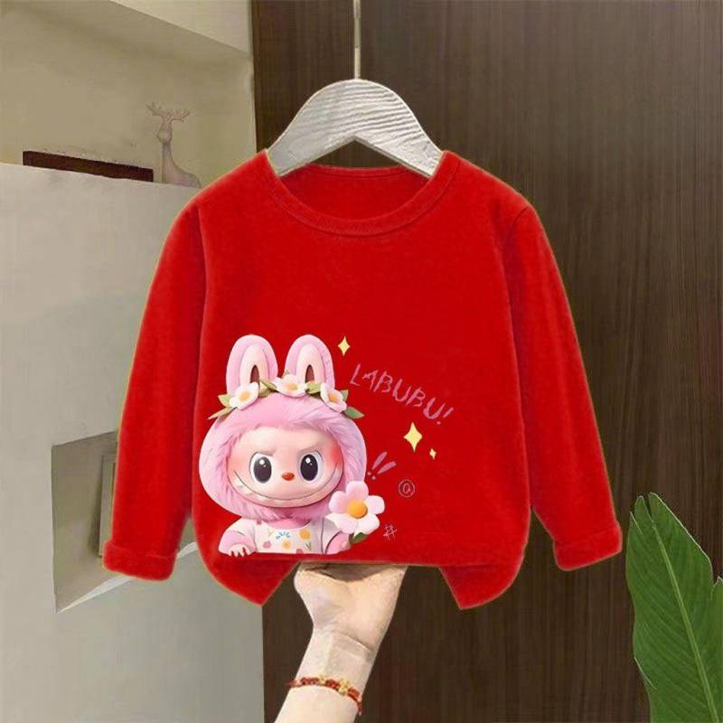 Mädchen Rundhals Langarm Basisschicht Shirt, Süße Reine Baumwolle für Kinder Frühling und Herbst 160 von Joom DACH