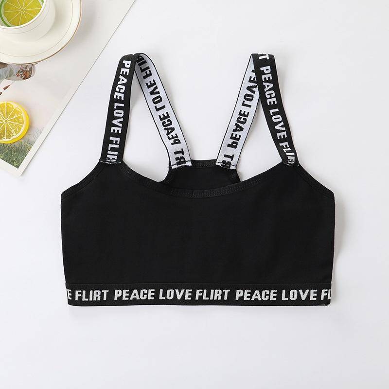 Mädchen Sport-BH Baumwolle Kinder Trainings-BH Junge Mädchen BH Teenager Unterwäsche 8–16 Jahre one size schwarz von Joom DACH