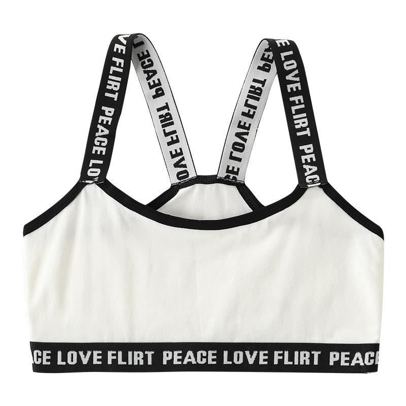 Mädchen Sport-BH Baumwolle Kinder Trainings-BH Junge Mädchen BH Teenager Unterwäsche 8–16 Jahre one size weiß von Joom DACH