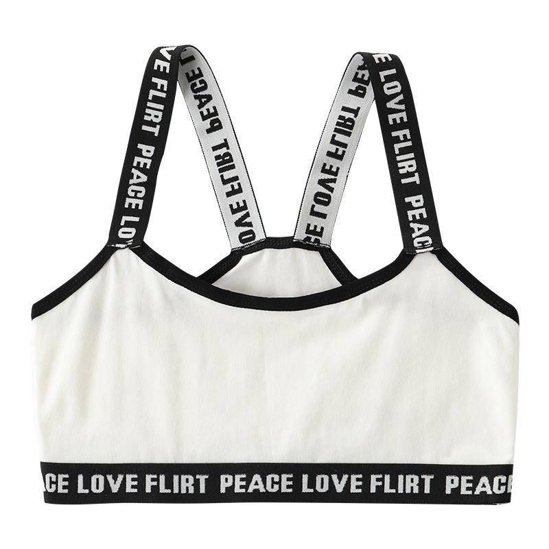 Mädchen Sport-BH Baumwolle Kinder Trainings-BH Junge Mädchen BH Teenager Unterwäsche 8–16 Jahre one size weiß von Joom DACH