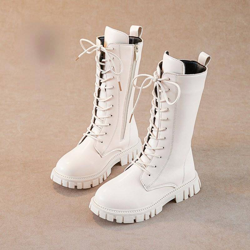 Mädchen Stiefel Winter Koreanischen Britischen Stil Kinder Martin Stiefel Kleine Mädchen Hohe Stiefel Prinzessin Stiefel 31 beige von Joom DACH