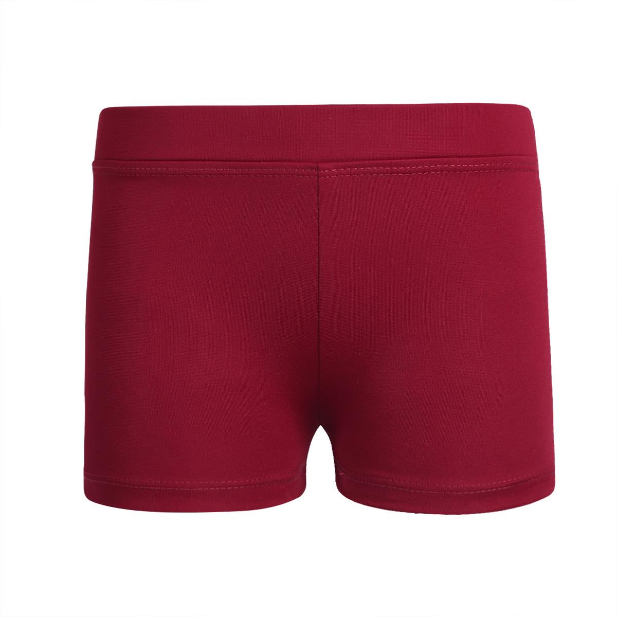 Mädchen-Tanz-Sport-Yoga-Shorts aus Baumwolle, Boy-Cut-Low-Rise-Ballett-Gymnastik-Shorts, Workout-Boyshorts, Activewear 10-12 Years bordeaux von Joom DACH