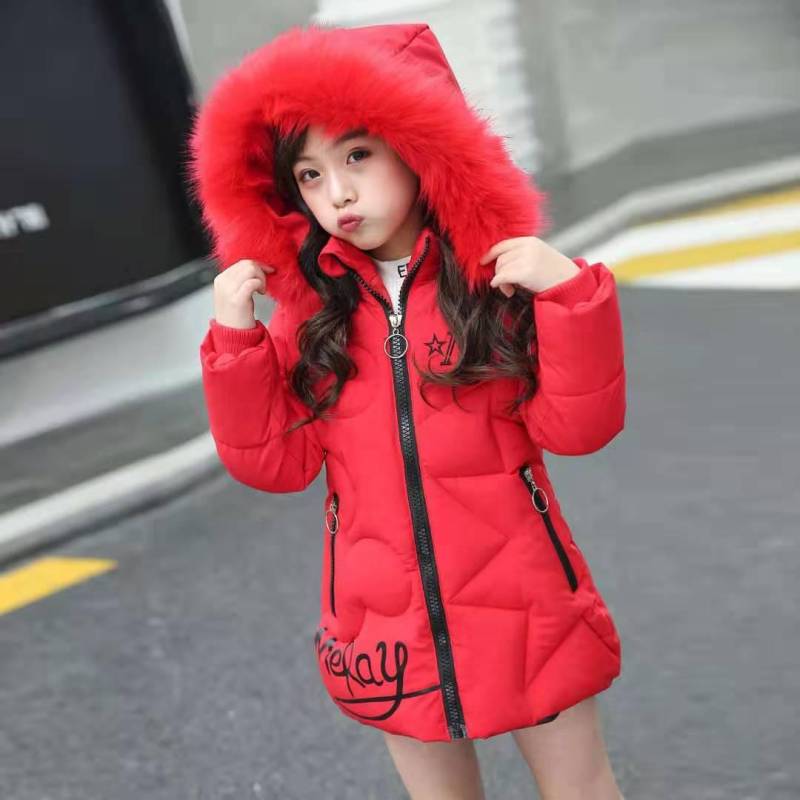 Mädchen Winterjacke Kinder verdicken Jacke Kinder Baumwolle gepolsterte Kleidung Winterjacke 140 von Joom DACH