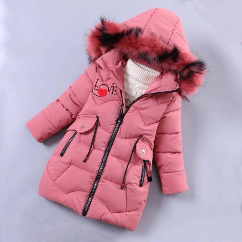 Mädchen Winterjacke Kinder verdicken Mantel Kinder Baumwolle gefütterte Kleidung Mädchen Winterjacke 150 von Joom DACH
