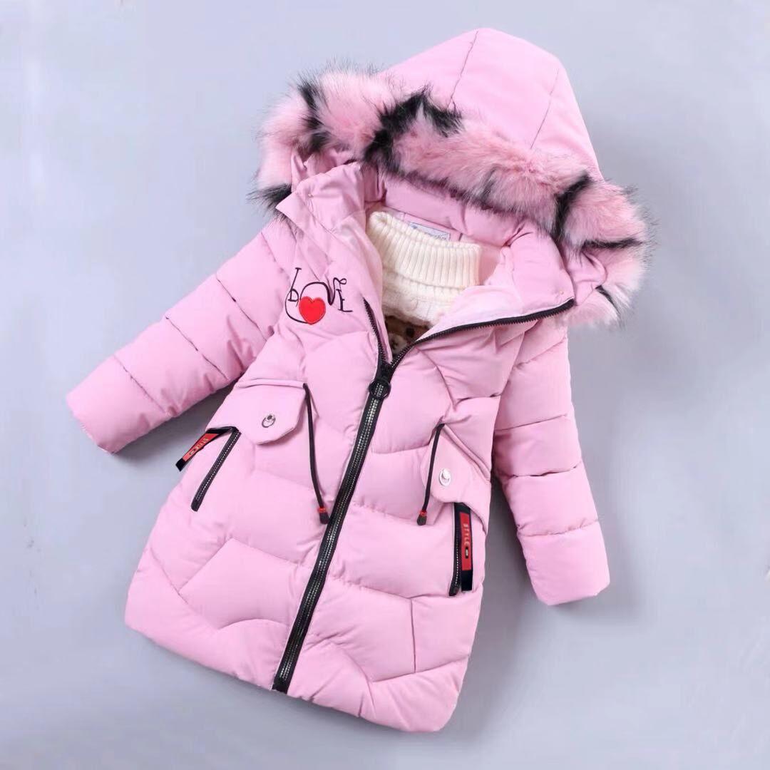 Mädchen Winterjacke Kinder verdicken Mantel Kinder Baumwolle gefütterte Kleidung Mädchen Winterjacke 160 von Joom DACH