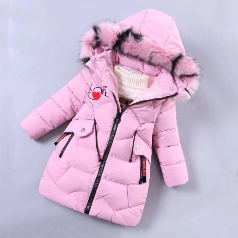 Mädchen Winterjacke Kinder verdicken Mantel Kinder Baumwolle gefütterte Kleidung Mädchen Winterjacke 160 von Joom DACH