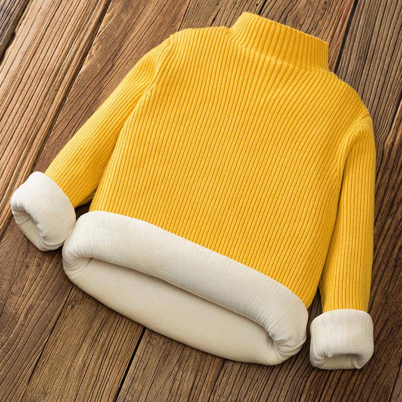 Mädchen Winterkleidung Winterunterziehmantel, Jungenpullover Strickpullover mit dicker Samt Kinderkleidung 160 von Joom DACH