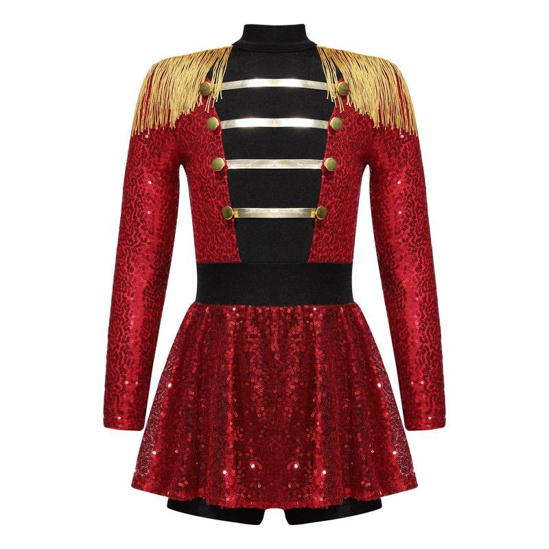 Mädchen Zirkusdirektorin Kostüm Langarm Quaste Epaulette Glänzende Pailletten Kleid Jumpsuit Halloween Tanzaufführung 5-6 Years Mädchen Zirkusdirektorin Kostüm Langarm Quaste Epaulette Glänzende Pailletten Kleid Jumpsuit Halloween Tanzaufführung 5-6 Years von Joom DACH