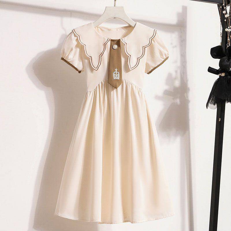 Mädchenkleid Sommerkleid Kragen Mittlere Größe Kinderkleid Kinder-Sommerkleid Prinzessinkleid Sommerkleid 160 von Joom DACH