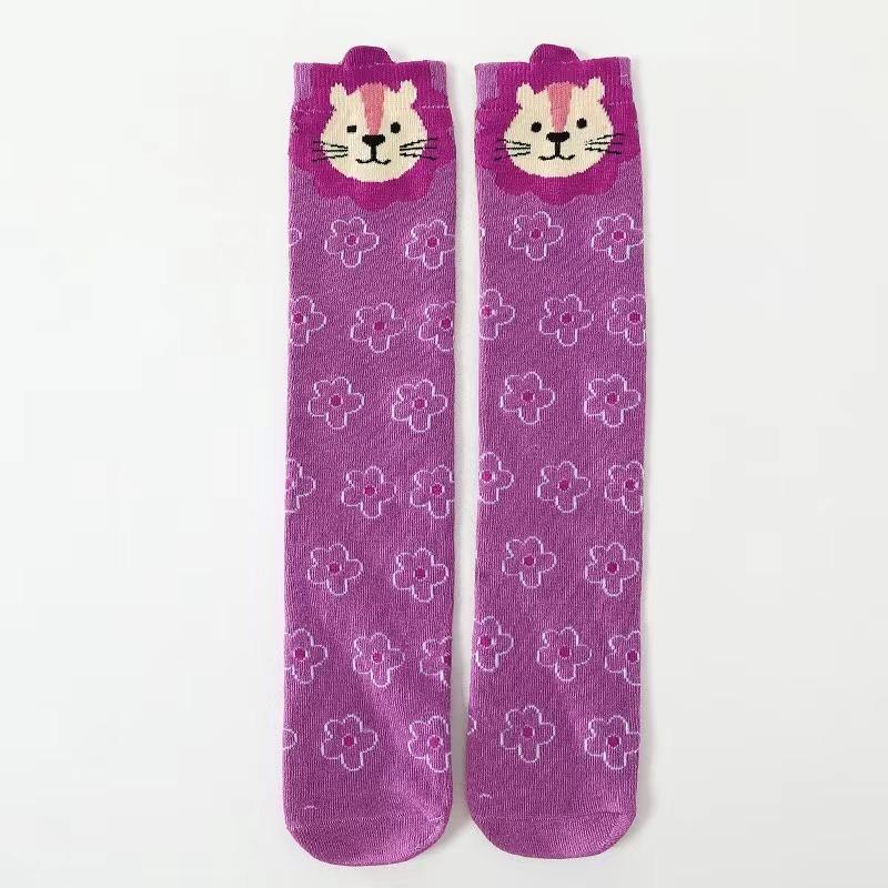 Mädchensocken 3-12 Jahre alt Kniestrümpfe aus Baumwolle Schöne lange Kniestrümpfe für Kinder Kinder Tanzmädchen Todder Baby one size violett von Joom DACH