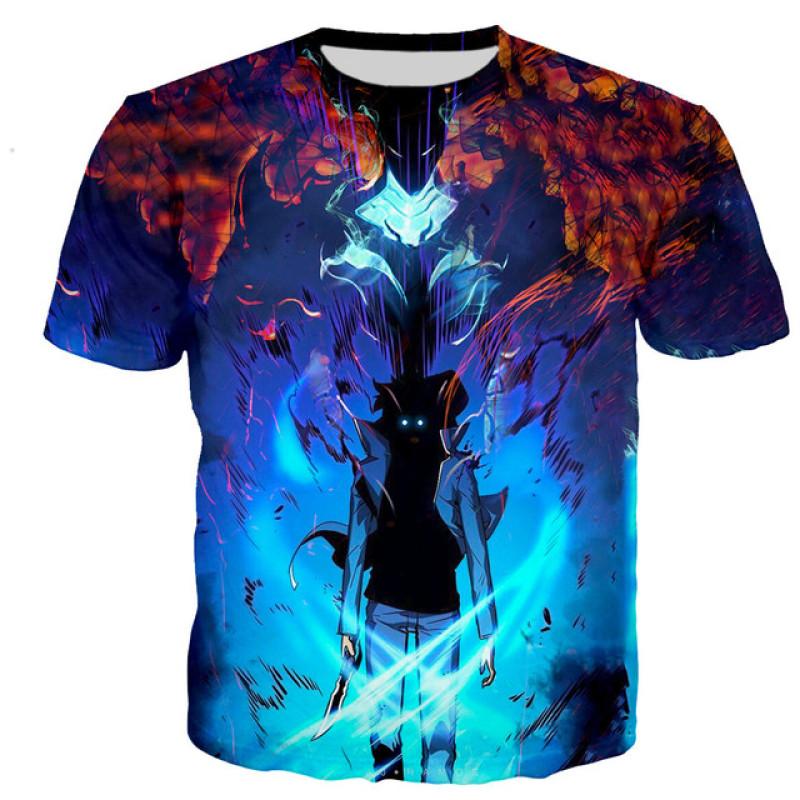 Männer/frauen Sommer Mode Anime Solo Nivellierung 3D Gedruckt T-shirt Casual Harajuku T Shirts Streetwear Übergroßen Tops Tees 5XL von Joom DACH