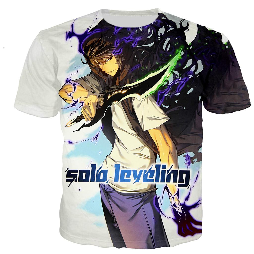 Männer/frauen Sommer Mode Anime Solo Nivellierung 3D Gedruckt T-shirt Casual Harajuku T Shirts Streetwear Übergroßen Tops Tees XL von Joom DACH
