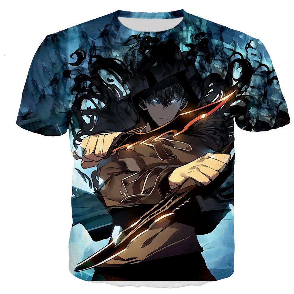 Männer/frauen Sommer Mode Anime Solo Nivellierung 3D Gedruckt T-shirt Casual Harajuku T Shirts Streetwear Übergroßen Tops Tees XL von Joom DACH