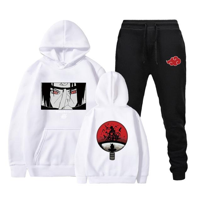 Männer 2 Stück Trainingsanzug Set Hot Anime Hoodie + Hosen Unisex Harajuku Manga Sweatsuit Kapuzenpullover + Jogginghose Jogginganzüge XL von Joom DACH