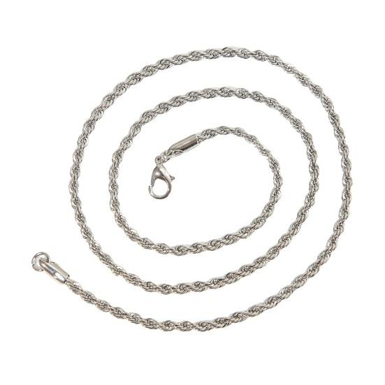 Männer 3mm Halsband Halskette Hip Hop Stil Twist Kette Halskette Hummer Schnalle Legierung Halskette Schmuck Zubehör silber von Joom DACH
