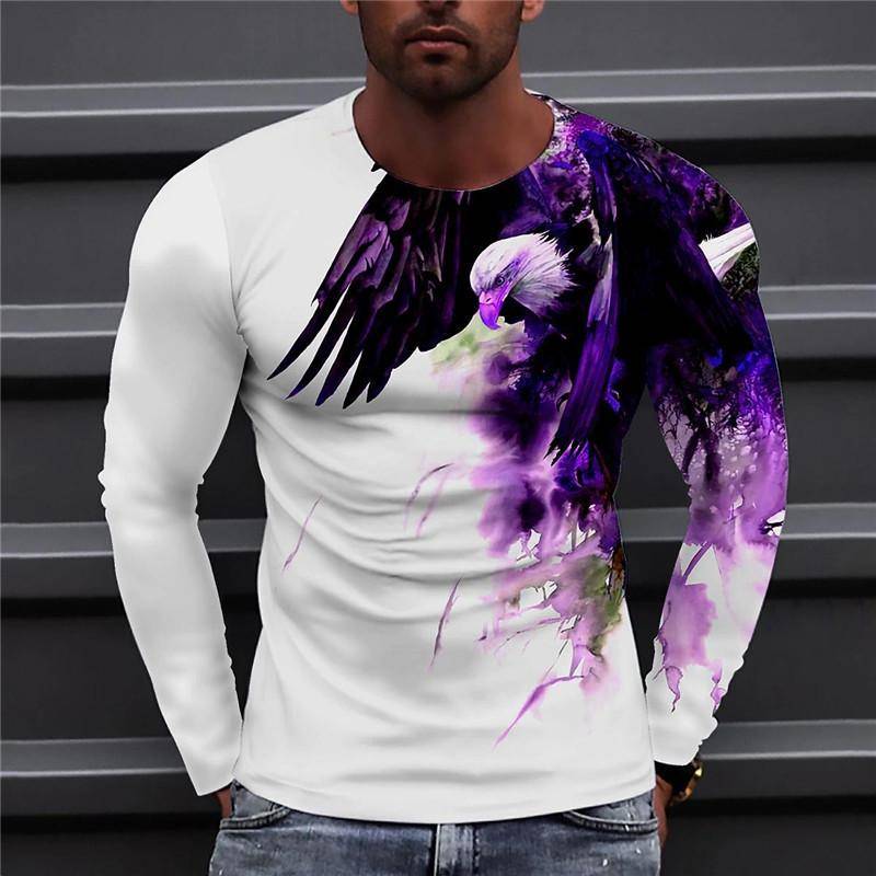Männer Adler Handgemaltes Muster Casual T-Shirts Langarm Streetwear 3D Tier Druck Hip Hop Männlich Tops T Plus größe 6XL 6XL Männer Adler Handgemaltes Muster Casual T-Shirts Langarm Streetwear 3D Tier Druck Hip Hop Männlich Tops T Plus größe 6XL 6XL von Joom DACH