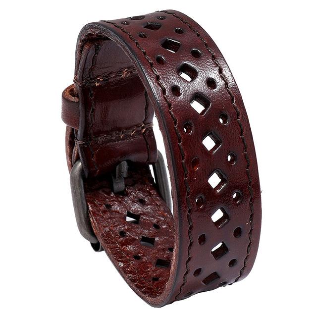 Männer Armbänder Punk Niet Breite Leder Multilayer Motorrad Radfahren Club Wrap Goth Armband Für Frauen Charme Paar Hand Schmuck von Joom DACH