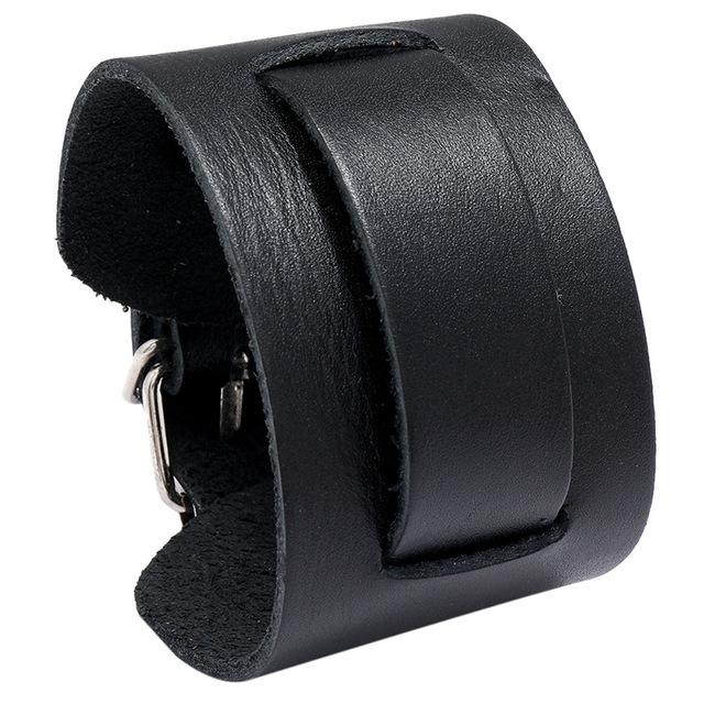 Männer Armbänder Punk Niet Breite Leder Multilayer Motorrad Radfahren Club Wrap Goth Armband Für Frauen Charme Paar Hand Schmuck von Joom DACH