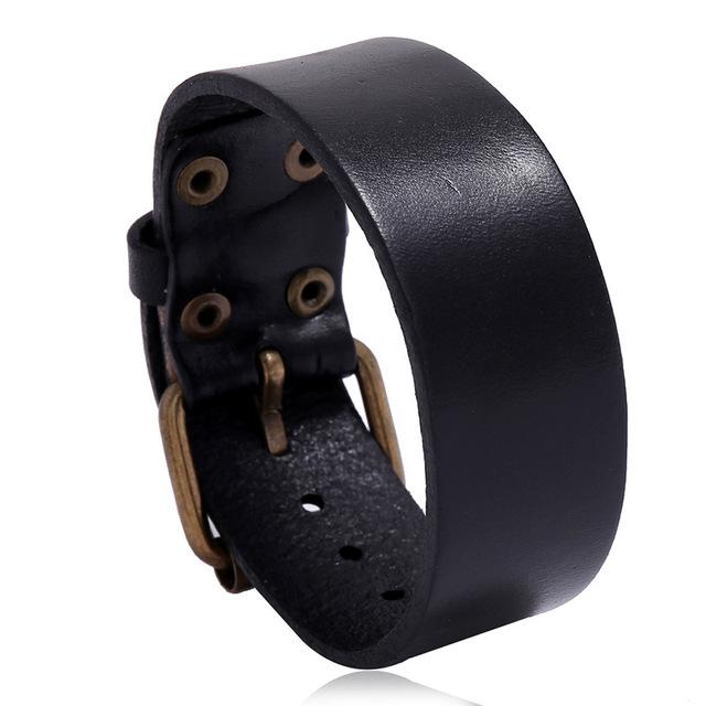 Männer Armbänder Punk Niet Breite Leder Multilayer Motorrad Radfahren Club Wrap Goth Armband Für Frauen Charme Paar Hand Schmuck von Joom DACH