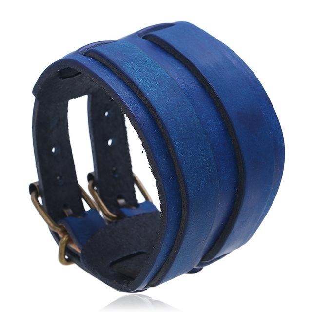 Männer Armbänder Punk Niet Breite Leder Multilayer Motorrad Radfahren Club Wrap Goth Armband Für Frauen Charme Paar Hand Schmuck von Joom DACH